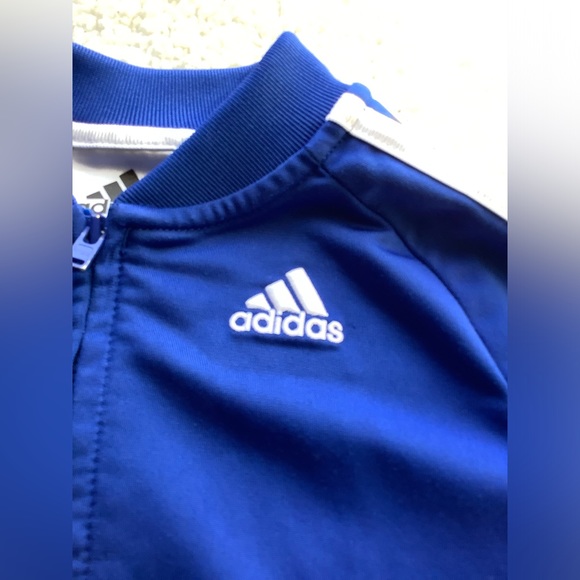 Adidas Logo Blue Zip Sweater 3T - Picture 2 of 6